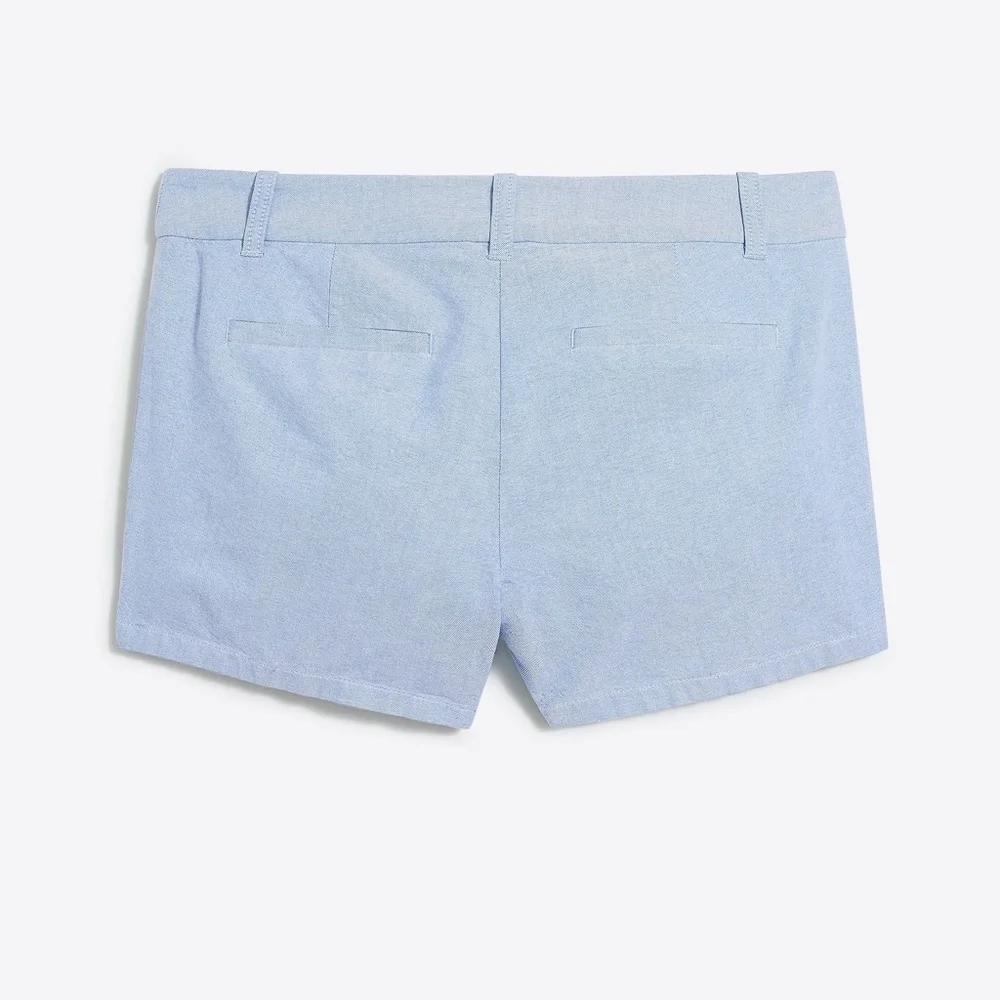 New! J.Crew size 12 Womens Light Blue Classic Oxford Shorts NWT